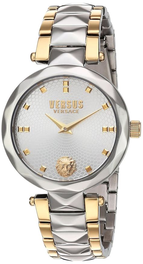 versace versus watch woman gold and silver|black and Gold Versace watch.